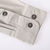  Homens camisa cargo Camisa de Trilha Camiseta militar tática Manga Longa Aberto para a Lateral Blusas Ao ar livre Respirável Primavera Outono Algodão Preto Branco Verde Tropa Caça Exercite-se Viajar