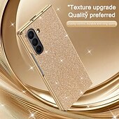 お買い得  サムスン用ケース-電話 ケース 用途 サムスンのギャラクシー Zフォールド7 Zフォールド6 Z Fold 5 Z Fold 4 バックカバー ブリンブリングリッターシャイニー 耐衝撃 PC PUレザー