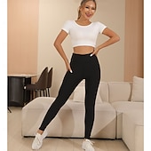 economico Leggings semplici-Per donna Taglia EU / US Snello Leggings comodi Più velluto Lunghezza intera Vita Alta Semplice Caldo Sollevamento glutei Caldo Micro-elastico Abbigliamento quotidiano Inverno Grigio scuro Vinaccia
