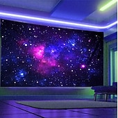 billige Veggoppheng-tapet Veggtepper Galakse Rom 3D Mystiker Soverom Stue Sovesal Dekorasjoner Vegg Dør Bakgrunn