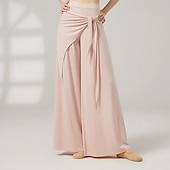 cheap Practice Wear-Activewear Pants Pure Color Splicing Women's Performance Training High Polyester