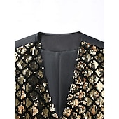 cheap Men's 1920s Costumes-Roaring 20s 1920s Retro Vintage Waistcoat Gentleman Gangster Sequins Sequin Fancy Dress Men's Carnival Costume Christmas Halloween Carnival Cocktail Party Theme Party Bachelorette Party Adults' Vest
