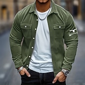 Χαμηλού Κόστους ανδρικό πουκάμισο μπουφάν-Ανδρικά Εκτύπωση αγελάδας Κοτλέ πουκάμισο Μπουφάν πουκάμισο Παντελόνι Μακρυμάνικο Vintage ρετρό ΕΞΩΤΕΡΙΚΟΥ ΧΩΡΟΥ Καθημερινή Ένδυση Φθινόπωρο Χειμώνας Απορρίπτω