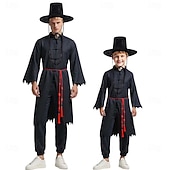 preiswerte Herrenkostüme-KPop-Dämonenjäger Dämonenjungengruppe Saja Boys Jinu Saja Kostüm Hanbok Festkleidung Koreanisch traditionell Virtuelles Idol Film Cosplay for Herren Jungen Kinder Erwachsene Halloween Karneval