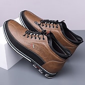 preiswerte Sneaker für Herren-braune High-Top-Wanderschuhe für Herren – bequeme Schnürschuhe für große Füße, Reisen und lange Wanderungen