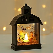 levne Halloween v interiéru-1 ks 14,5 * 9,9 cm halloweenská LED elektronická svíčka, větrná lucerna, dýně, čarodějnice, lebka, strašák, vnitřní a venkovní restaurace, ložnice, halloweenská festivalová atmosféra, dekorativní