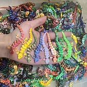 levne Sochy-20 ks 3D tištěných ozdob na domeček ještěrek, barevné figurky gekonů o velikosti 3,54 palce na Vánoce, Velikonoce, Valentýn a sváteční dekorace.