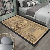 abordables Tapis et carpettes-tapis créatif en forme de dollar, tapis de sol au design monétaire pour la cuisine, la chambre, la table de chevet, l'entrée et la décoration de la maison
