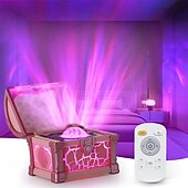 voordelige star galaxy projector lichten-noorderlicht projector 7 kleuren schatkist nachtlampje aurora licht projector met 8 effecten &amp;dimbare Galaxy Light sfeerverlichting voor de slaapkamer, cadeau voor kinderen, tieners en vrouwen