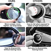 abordables Servicio de Vehículo-Espejo retrovisor para punto ciego de coche, 2 unidades, ajustable a 360 grados, gran angular, con ventosa, universal, redondo, auxiliar, para conducción, seguridad y estacionamiento.