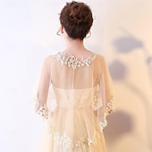 abordables Chal de Capa-Chaquetas de bolero de encaje para novia, boda, chal, fiesta formal, graduación, noche, capa para novia, dama de honor, encogimiento de hombros