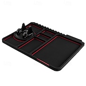 cheap Vehicle Service-Anti-Skid Car Dashboard Sticky Pad, Multifunctional Silicone Phone Holder Mat with Temporary Parking Number Plate, GPS Mount and Storage Organizer for Car Console
