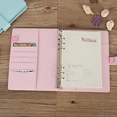 preiswerte Notizbücher &amp; Planer-A6/a5 pu leder diy binder notebook abdeckung tagebuch agenda planer papier abdeckung schule schreibwaren