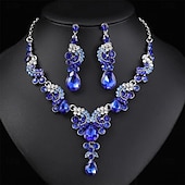abordables Parures de Bijoux-Parure de bijoux 2 Chrome 1 Collier Boucles d&#039;oreilles Femmes Élégant ancien Mode Le style rétro Classique Parure de Bijoux Pour Mariage Soirée robe demoiselle d honneur