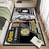 abordables Tapis et carpettes-tapis créatif en forme de dollar, tapis de sol au design monétaire pour la cuisine, la chambre, la table de chevet, l'entrée et la décoration de la maison