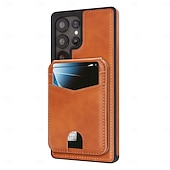 levne Pouzdra pro Samsung-telefon Carcasă Pro Samsung Galaxy S25 S25 Hrana S24 Ultra Plus S24 FE Zadní kryt Magnetické Stojánek Slot pro kartu Retro TPU PU kůže