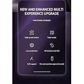 رخيصةأون جرابات آيفون-هاتف غطاء من أجل iPhone 16 15 14 Pro Max Plus 13 Pro Max غطاء خلفي مسند الدراجة ضد الصدمات مكتب  /  الأعمال TPU جلد PU