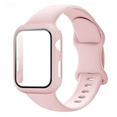baratos Pulseiras de Apple Watch-Pulseira Esportiva Fecho Moderno Compatível com Pulseira Apple Watch 38mm 40mm 41mm 42mm 44mm 45mm 49mm com caixa Mulheres Homens Antichoque Silicone pulseira de substituição para iwatch Ultra 2
