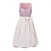 abordables Mujeres-Oktoberfest Vestidos Falda acampanada Trachtenkleader Mucama bávaro Alemán prados Mujer Carnaval Festival de Cerveza Paño de estilo tradicional Vestido Delantal Sin blusa (75CM)