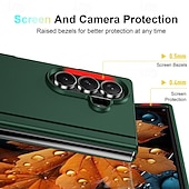 Недорогие Чехлы для Samsung-телефон Кейс для Назначение SSamsung Galaxy Z-образный сгиб 7 Z-сгиб 6 Z Fold 5 Z Fold 4 Кейс на заднюю панель Откидная подножка Защита от удара Ретро ПК