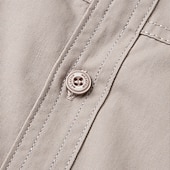 abordables Tapas-Hombre camisa cargo Camisa para senderismo Manga Larga Cuello Vuelto Camiseta Al aire libre Transpirable Primavera Otoño Algodón Negro Verde Ejército Caqui Caza Rutina de ejercicio Viaje
