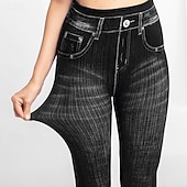 economico Leggings semplici-Per donna Pantaloni Eleganti Leggings Leggings comodi Streetwear Casual Lunghezza intera Naturale Semplice Tasca Confortevole Streetwear Abbigliamento quotidiano Weekend Grigio Nero Rosso Blu Autunno