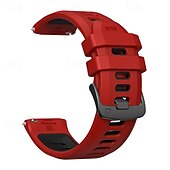 billige Garmin klokkebånd-Klokkerem til Garmin Forerunner 570 47 mm/265 (musikk)/255 (musikk)/Venu 3/Vivoactive 4 Marq Descent Quatix 22 mm silikonrem i rustfritt stål, tofarget