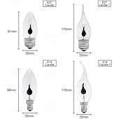 economico Lampadine decorative-lampadine a incandescenza stile tremolante e14/e27, lampadine a candela, lampade a candela di Halloween, lampadine a effetto fiamma a LED