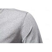 abordables T-shirts et débardeurs élites pour hommes-Homme Chemise en coton manche longue Couleur Pleine Frais Quotidien Occasionnel Boutons Henley École Entraînement Extérieur Toutes saisons Gris foncé Blanche Bleu T-shirt Henley