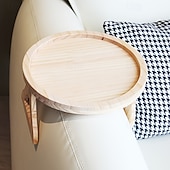 abordables Suministros para el hogar-Mesa con reposabrazos para sofá estable, 1 bandeja con clip para mesa con reposabrazos, fija automáticamente la superficie de la mesa, perfecta para espacios pequeños, un gran regalo para familiares y