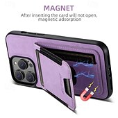 abordables Coques iPhone-téléphone Coque Pour iPhone 17 Pro Max 17 Air 16 16 Plus 16 Pro 16 Pro Max 15 15 14 Pro Max Plus 14 Plus 13 Pro Max Étui Portefeuille avec Support Emplacement Carte Antichoc Rétro TPU faux cuir