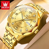 halpa Mekaaniset kellot-OLEVS 6727 Miesten Kello Alkuperäinen Ylellinen Automaattinen Mekaaninen Kello Vesitiivis Kalenteri Viikko Ruostumatonta Terästä Kello