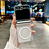お買い得  サムスン用ケース-電話 ケース 用途 サムスンのギャラクシー Zフリップ7 Zフリップ6 Z Flip 5 バックカバー ストラップ付き ワイヤレス充電をサポート 耐衝撃 レトロ風 PC
