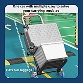 Недорогие Товары для дома-Прочная складная ручная тележка - переносная конструкция для подъема по лестнице с треугольными колесами, регулируемой ручкой, удобное хранение &amp;транспорт для подъема и спуска по лестнице, идеально