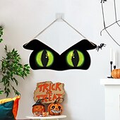 cheap Decorative Lights-Halloween Decorations Spooky Eyes Lights 21 Inch Large Wooden Halloween Window Eye Lights with 8 Color Modes and USB/Battery Operated for Home Wall Window Trees Halloween Decor