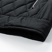 economico Piumini e parka da uomo-Per uomo Cappotto Invernale Giacca trapuntata Parka Tasca Poliestere Vacanza Abbigliamento quotidiano Data Regolare Moda Casual Confortevole Calore Termico Inverno Colore Solido / Tinta Unita Nero