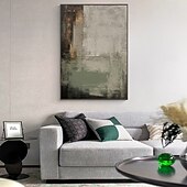cheap Abstract Paintings-Mintura Hand Painted Abstract Green Oil Paintings on Canvas Modern Abstract Wall Art Picture For Home Decoration Ready To Hang With Stretched Frame
