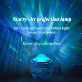economico Luci di Natale-proiettore di galassie, proiettore di stelle aurora boreale con luci notturne Bluetooth a LED per decorazioni da camera da letto, regali per bambini, adulti, Natale, compleanno