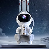 お買い得  クリスマスのあかり-宇宙飛行士の銀河スタープロジェクターナイトライト、Bluetoothリモコン/タイマー付き、360度調節可能な星雲星空ライト、お子様へのプレゼントに最適