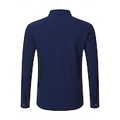 economico Camicie di lino-Per uomo Camicia Camicia di lino Camicia casual Camicia con Bottoni Camicia di cotone Semplice Vacanza Camicia hawaiana Nero Bianco Giallo Blu marino Manica Lunga Bavero Primavera Autunno