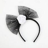 economico Costumi di Halloween per bambini-Bambini Ragazze Accessori per capelli Dolce Quotidiano Ferie Floreale Fiocco Nero Bianco