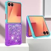 رخيصةأون جراب سامسونج-هاتف غطاء من أجل سامسونج جالاكسي زد فليب 7 زد فليب 6 Z Flip 5 Z Flip 4 غطاء خلفي حافظة بطاقة المحفظة بلينغ بريق لامعة ضد الصدمات لون متغاير الكمبيوتر الشخصي