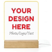 billige Gaver-Personlig nattlys med foto, tilpasset gave, akryl LED-dekorasjon, USB-drevet, varm hvit, legg til bildet ditt, den perfekte julegave til bestevenner, elskere og familie