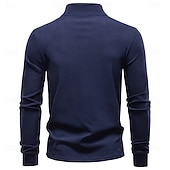 economico Felpe e Sweatshirt Elite da Uomo-Per uomo Felpa con zip corta Nero Blu marino Blu Verde Cachi Collo Alto Semplice Lavoro Sport &amp; Outdoor Casuale senza stampa Cool Casual Maglione Primavera Autunno Abbigliamento Felpe con cappuccio