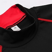 Недорогие Футболки и майки для бега-Муж. Компрессионная футболка Базовый слой для тренировок Тренировочные топы Длинный рукав Верхняя часть Одежда для спорта и отдыха Осень Однотонный Быстровысыхающий