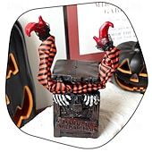 お買い得  ハロウィン-カボチャの魔女、スケルトンのフレーム、白い幽霊、動きを感知するおもちゃが入ったハロウィーンのクリエイティブな装飾ボックス