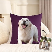abordables Têxteis Personalizados-Personalized Photo Pillow Case  Custom Throw Pillow Cover Gift for Pet Lovers Friends and Family Perfect for Home Sofa and Bedroom Decoration