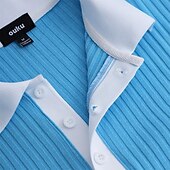 billiga Herrars klassiska polo-Herr Muskelskjorta Golftröja Arbete Ledigt Ribbstickad polokrage Klassisk Kortärmad Grundläggande Modern Färgblock Ribbad Sommar Vår Vår &amp; sommar Smal passform Vit Blå Grön Grå Muskelskjorta