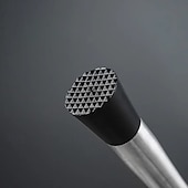 billige Kjøkkenutstyr og -redskap-2 stk. juicerører og isknuser i rustfritt stål – manuell sitronjuicer og fruktpresse med ergonomisk håndtak, slitesterke kjøkkenredskaper for cocktailer, smoothies &amp;fersk juiceutvinning, stilig