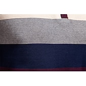 abordables Pulls et cardigans élites pour hommes-Homme Pull Tricoter Hauts Réguliers Demi-zip Bandes Rayé Col montant ancien Frais École Vacances Vêtement Tenue Printemps Automne Noir Violet S M L